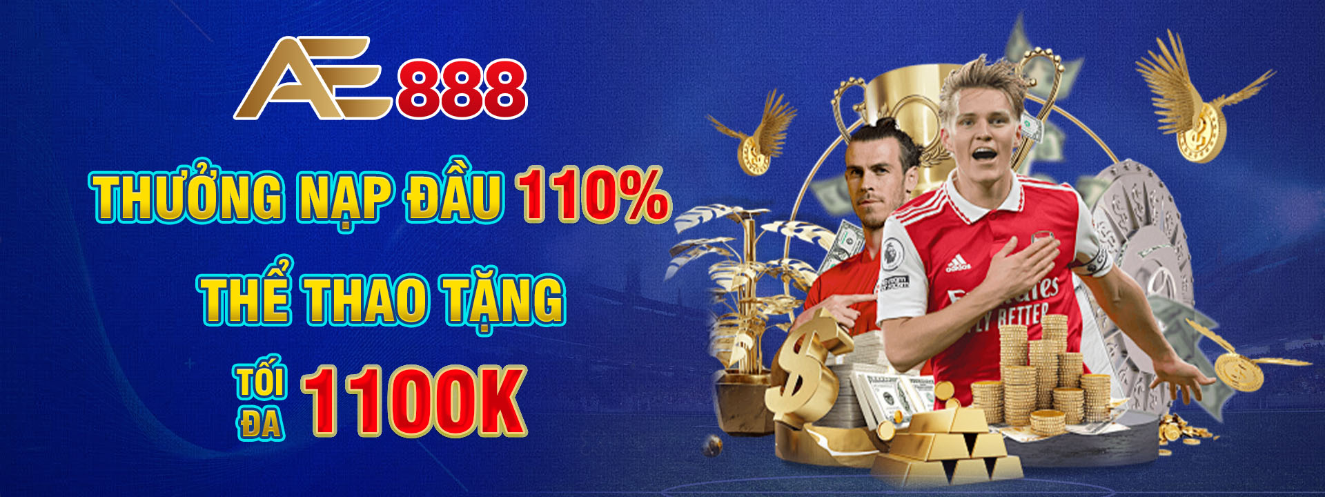 Thưởng nạp đầu 110% thể thao