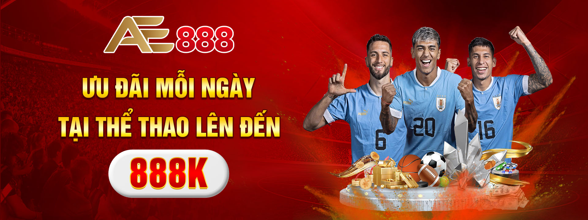 Ưu đãi mỗi ngày thể thao tặng 888k